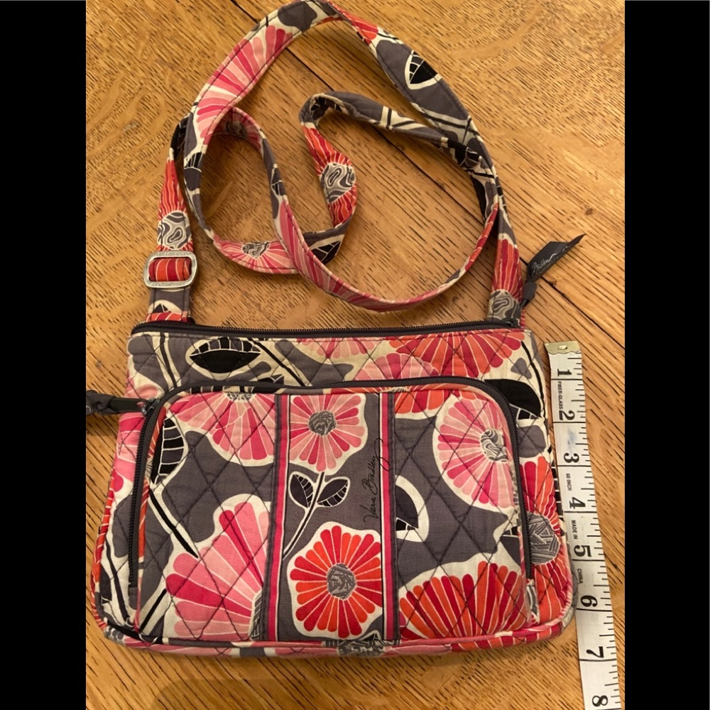 Vera Bradley crossbody bag… Pink, red and grey. Cute!